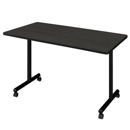 REGENCY Regency Kobe 48 x 30 in. Mobile T-Base Training Seminar Table- Ash Grey MKTRCC4830AG